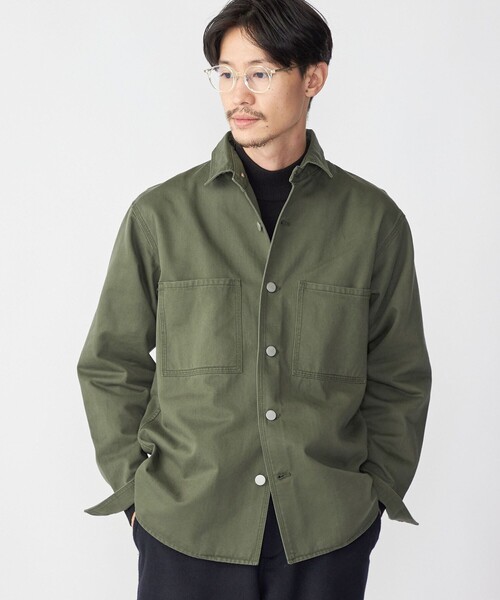 SHIPS（シップス）の「SHIPS: コットン ツイル ミリタリー シャツ