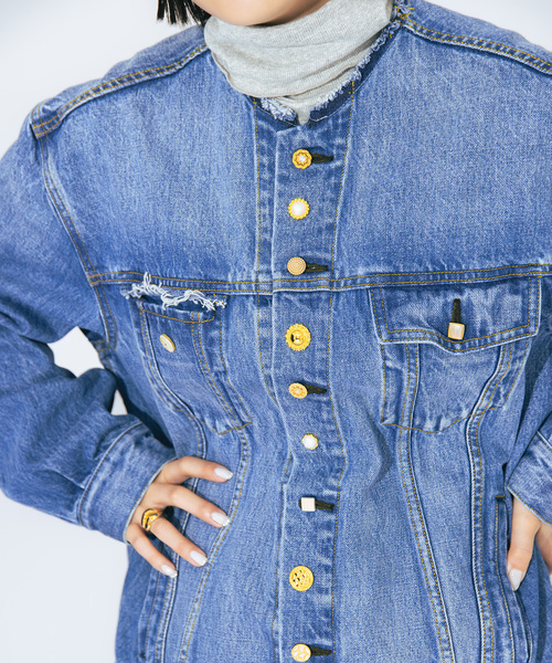 Bonum（ボナム）の「チェンジボタンデニムジャケット（デニム