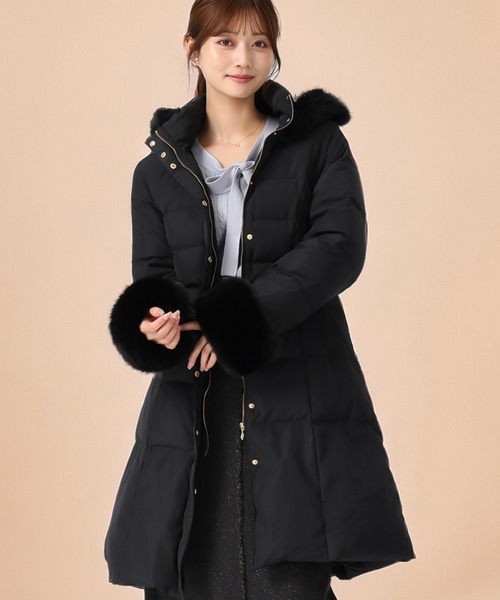 セール】2025秋冬新作 スタンドネックフードロングダウン（ダウン