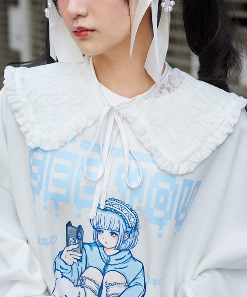 甘さと毒っぽさのバランスがちょうどいい、レースつけ襟（付け襟