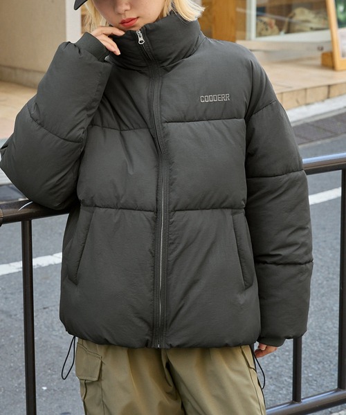 CODDERR】ボリュームハイネック撥水ナイロン中綿ジャケット MONO-MART