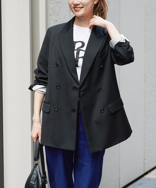 FRAMeWORK（フレームワーク）の「ウールサテンダブルブレスト