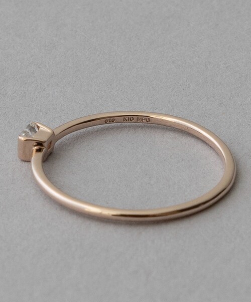 ete（エテ）の「○K10MPG ミストピンク ホワイトトパーズ リング