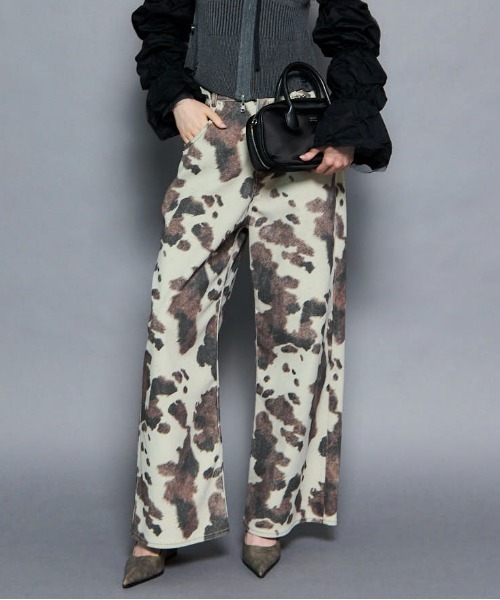 Vegan Leather Cow Printed Pants/ヴィーガンレザーCOWプリントパンツ