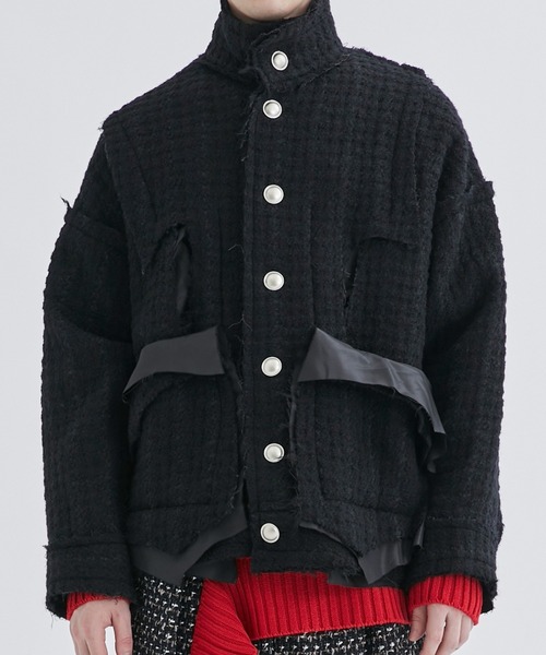 sulvam/サルバム】HOUNDSTOOTH OVER BLOUSON（ブルゾン）｜sulvam