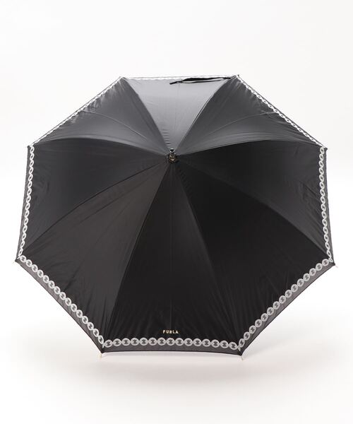 新品☆フルラ☆FURLAオーガンジーチェーン刺繍晴雨兼用2段折りたたみ傘