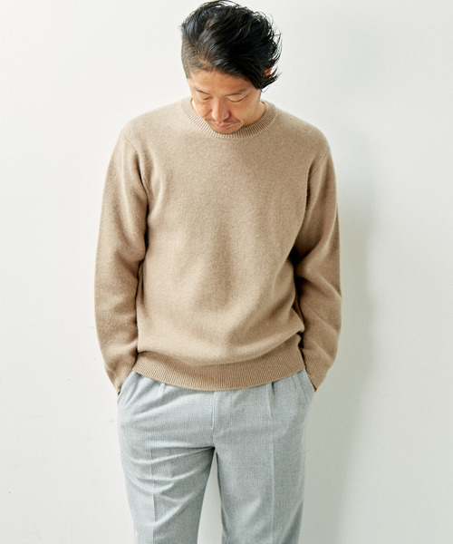 セール】ラビットウーリーミラノリブクルーネックセーター（ニット
