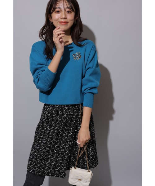 JUSGLITTY（ジャスグリッティー）の「チェーン付ツィードミニスカート