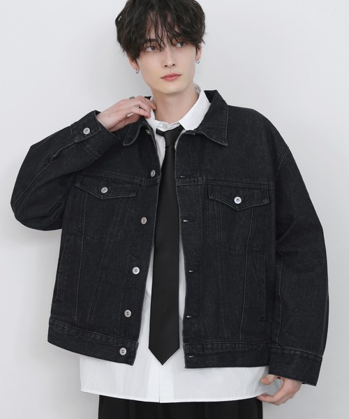 13oz】ワイドシルエットヴィンテージライクデニムジャケット（デニム