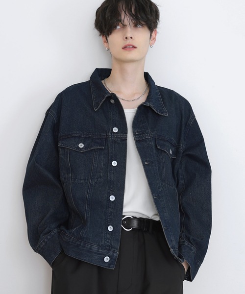 13oz】ワイドシルエットヴィンテージライクデニムジャケット（デニム