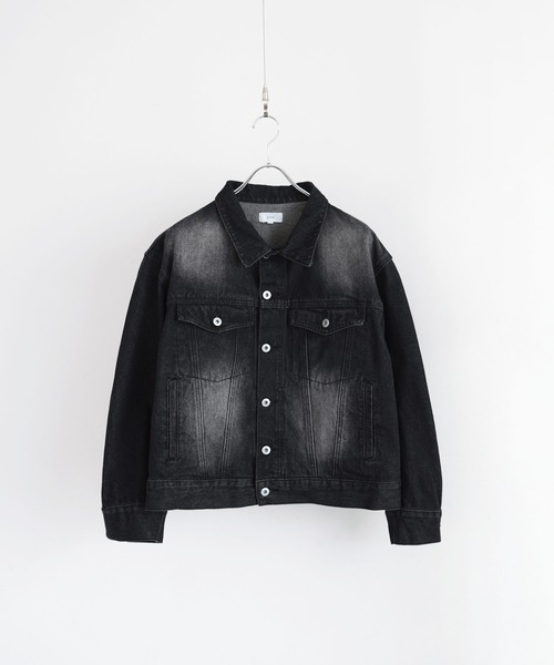 13oz】ワイドシルエットヴィンテージライクデニムジャケット（デニム