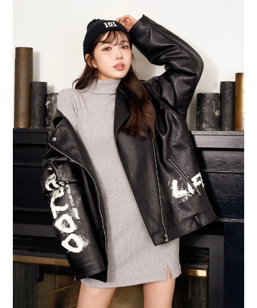 ペイントボアレザーライダース（ライダースジャケット）｜Darich