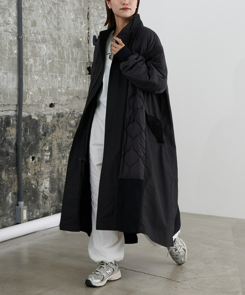 セール】≪新色登場≫【etsinta/エシンタ】切替マキシミリタリーコート