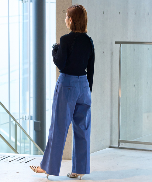 IENA（イエナ）の「LIEN ハイカウントチノ ワイドパンツ（チノパンツ