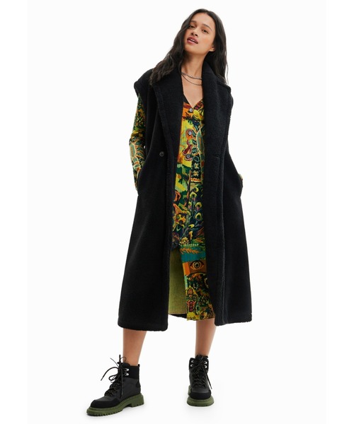 Desigual（デシグアル）の「ウール ロングジレ（ベスト）」 - WEAR