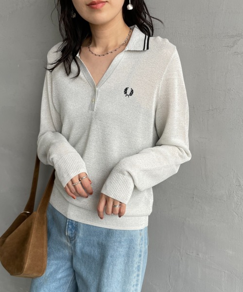 FRED PERRY/フレッドペリー] ツインティップライン メタリックニット