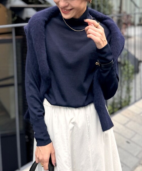 セール】《手洗い可能》エタニティハイネックプルオーバーニット