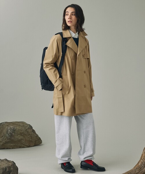 GORE-TEX ゴアテックス 防風 防水 透湿 ミドルトレンチコート / フード