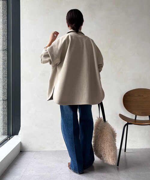 DouDou（ドゥドゥ）の「ハイウエストダブルボタンデニム（デニムパンツ