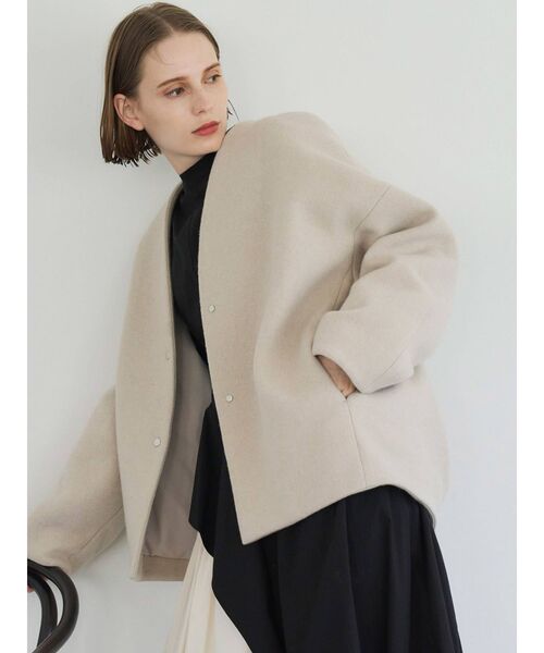 ELENDEEK（エレンディーク）の「フォルムショートウールコート（ノー