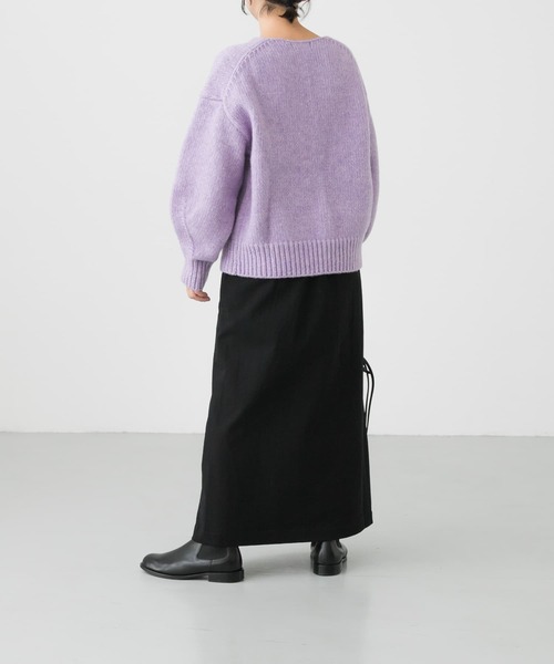 かぐれ（カグレ）の「カーブスリーブVネックニット（ニット/セーター