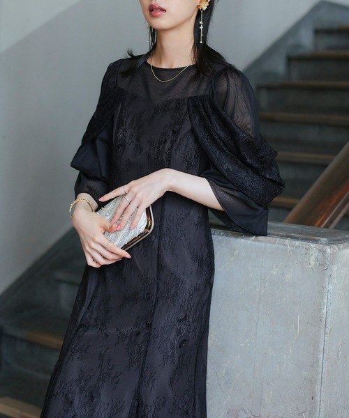 セール】オケージョンドレス 結婚式 ｜ レース オフショル マーメイド