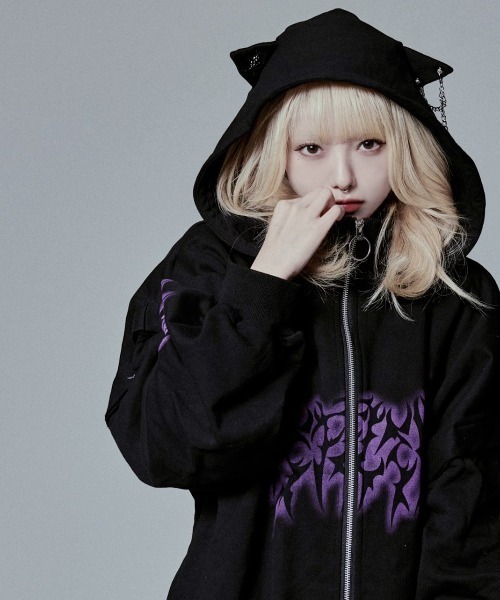 REFLEM（レフレム）の「『REFLEM/レフレム』猫耳ZIPレイヤードパーカー