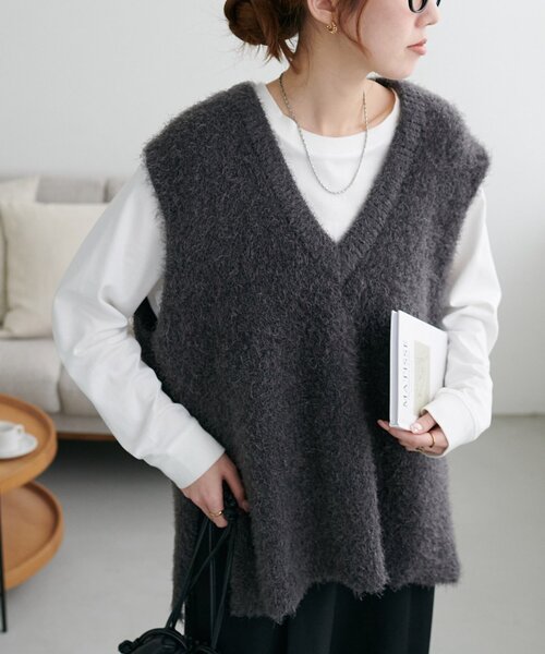 セール】フェザーヤーンチュニックベスト《WEB限定カラーあり