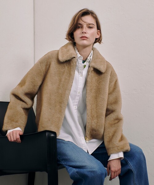 allureville（アルアバイル）の「フェイクミンクファーブルゾン