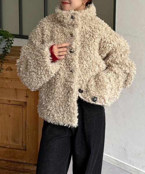 セール】プードルファーミドルジャケット（ブルゾン）｜Thevon（ゼボン