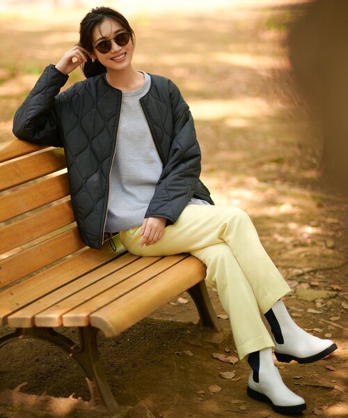 洗える】中綿キルティング ショート ブルゾン（ダウンジャケット