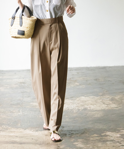 Noble（ノーブル）の「エステルツイルストレッチスラックスパンツ