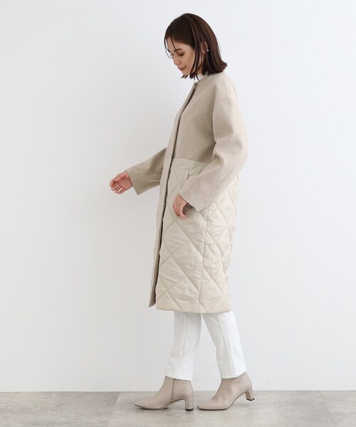 INDIVI（インディヴィ）の「◇【トレンド／ロング丈】キルト＆ウール