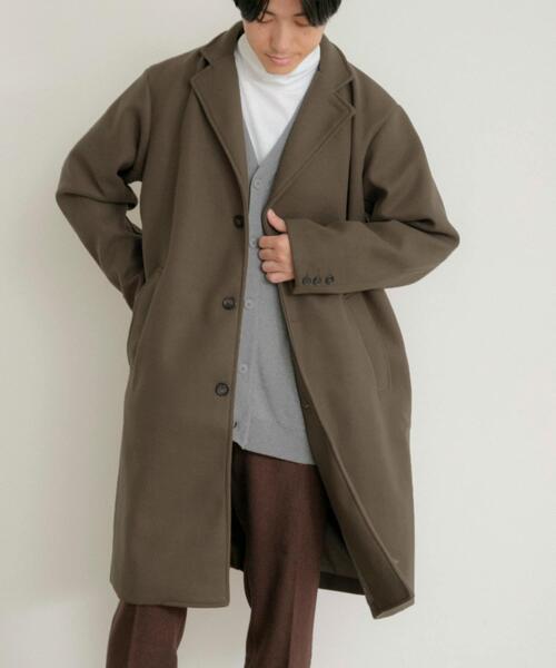 セール】ウールライクメルトン チェスターコート（チェスターコート