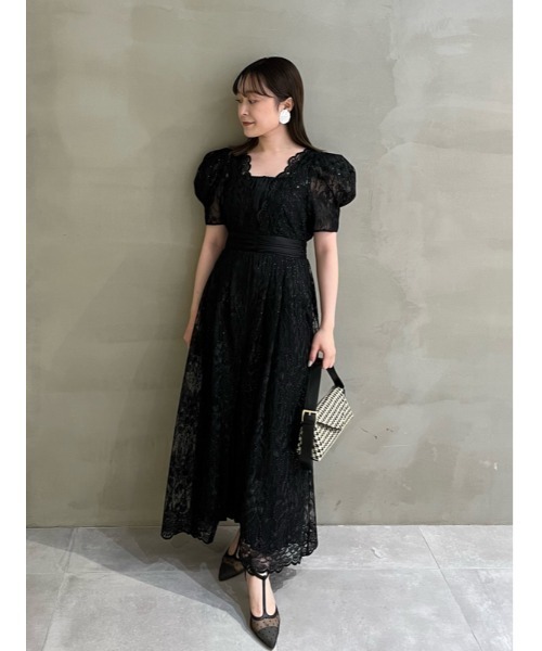 LILY BROWN（リリーブラウン）の「レイヤードシャイニーグラスドレス