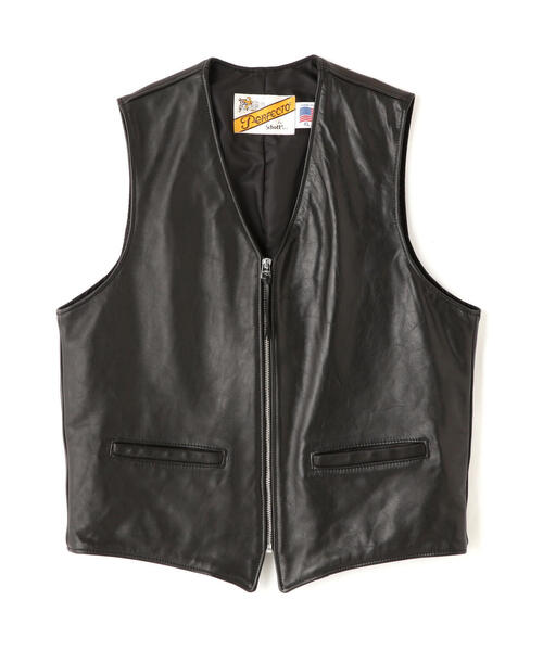 schott（ショット）の「Schott/ショット/193V LEATHER VEST/レザー