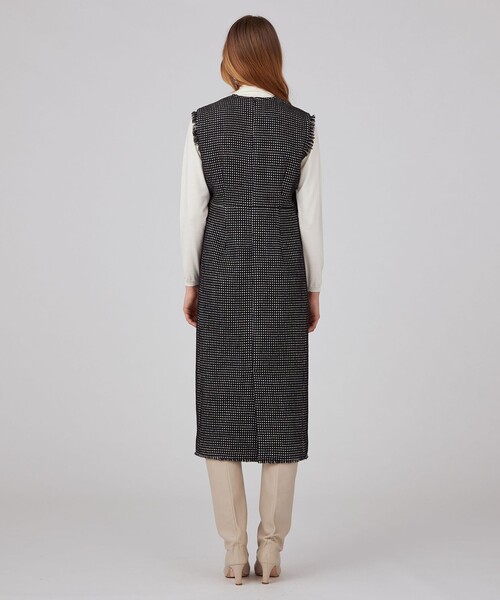 セール】ワッフルツイード Vネックワンピース（ワンピース）｜BALLSEY