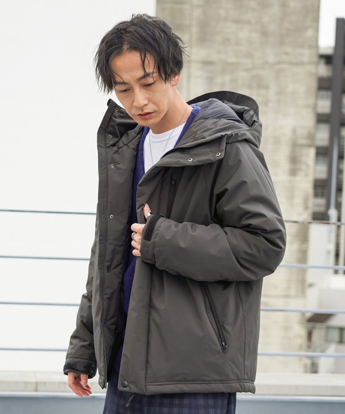 NAVY（ネイビー）の「フード付きサーモライトダウンジャケット（ダウン