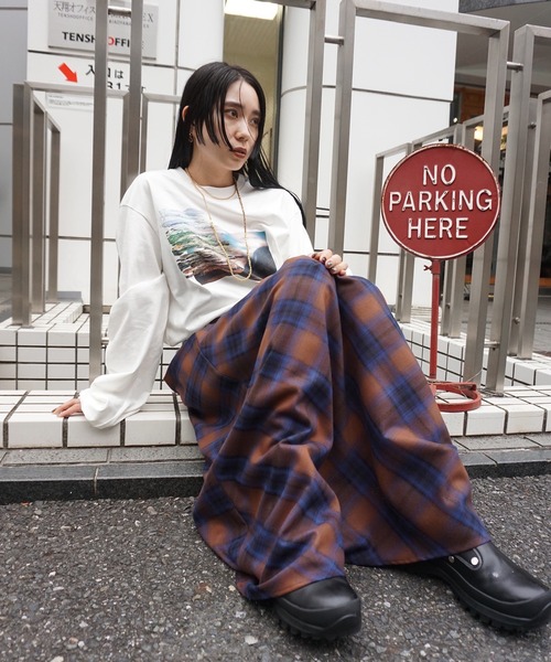 セール】UND DRAPE CHECK SKIRT（スカート）｜Ameri（アメリ）の