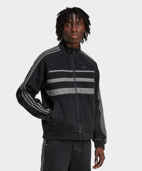 adidas アディカラー ファースト ブラックデニム トラックトップ