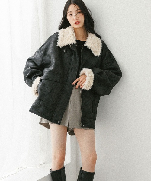 セール】【今季No.1！大注目の愛されアウター】ファーカラーBIG