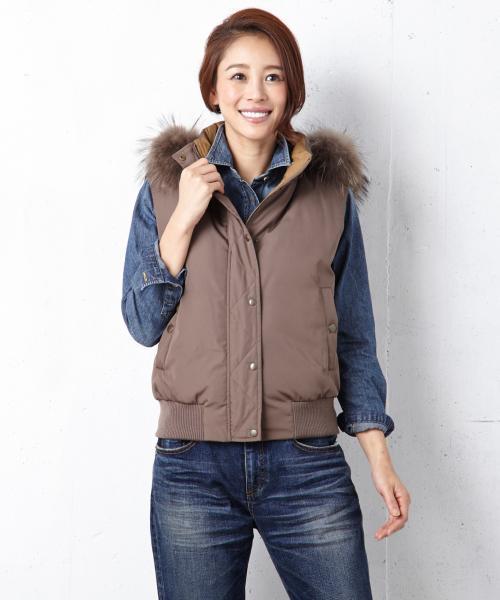 23区（ニジュウサンク）の「オックスフォードダウンベスト（ダウン