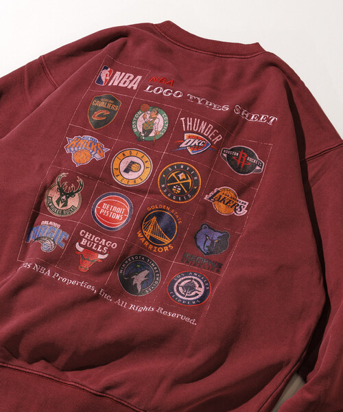 セール】NBA 別注 チームロゴシート クルーネックスウェット