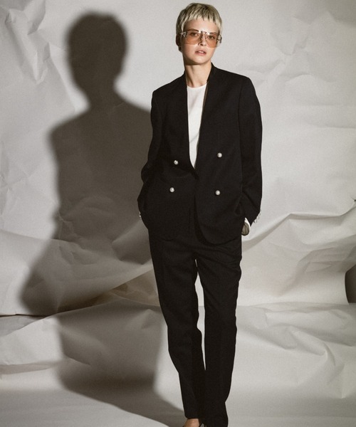 CINOH（チノ）の「BLACK FORMAL NO COLLAR JACKET（ノーカラー