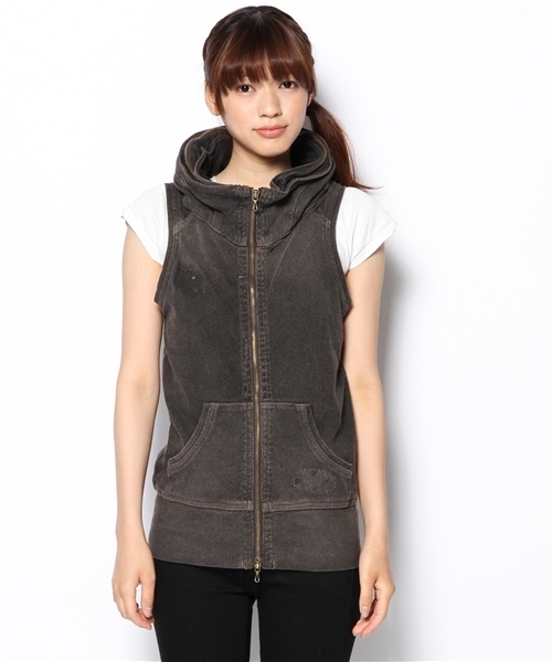 goa（ゴア）の「カットデニムビックフードベスト（ベスト）」 - WEAR