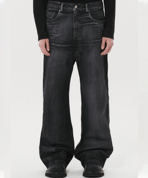 セール】コーティングフレアデニムパンツ（デニムパンツ）｜DNSR