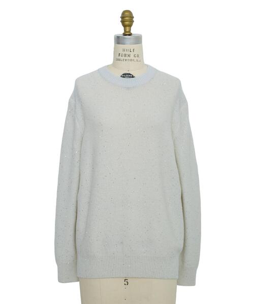 Drawer（ドゥロワー）の「Drawer 7Gスパンコールクルーネックニット