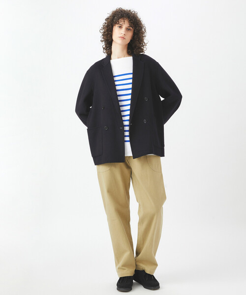 オーシバル ダブルブレスト ウールジャケット bshop ネイビー サイズ1