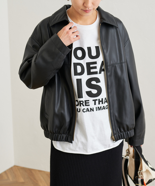 FRAMeWORK（フレームワーク）の「フェイクレザーフライトジャケット