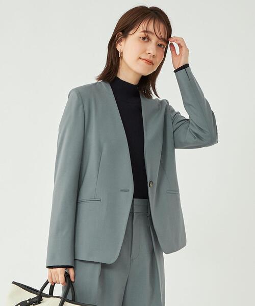 グリーンレーベル カチリラ セットアップ ノーカラー パンツスーツ